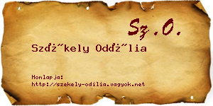Székely Odília névjegykártya