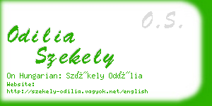odilia szekely business card